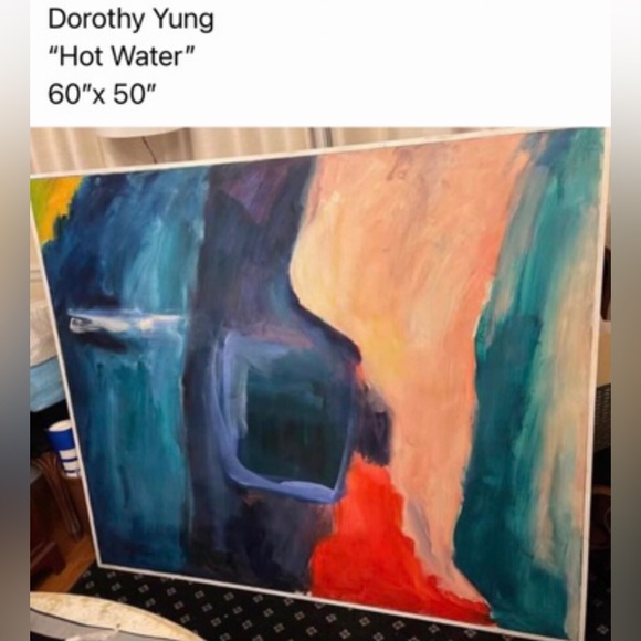 Dorothy Yung “Hot Water” Oil Painting 60” x 50” - Picture 2 of 16